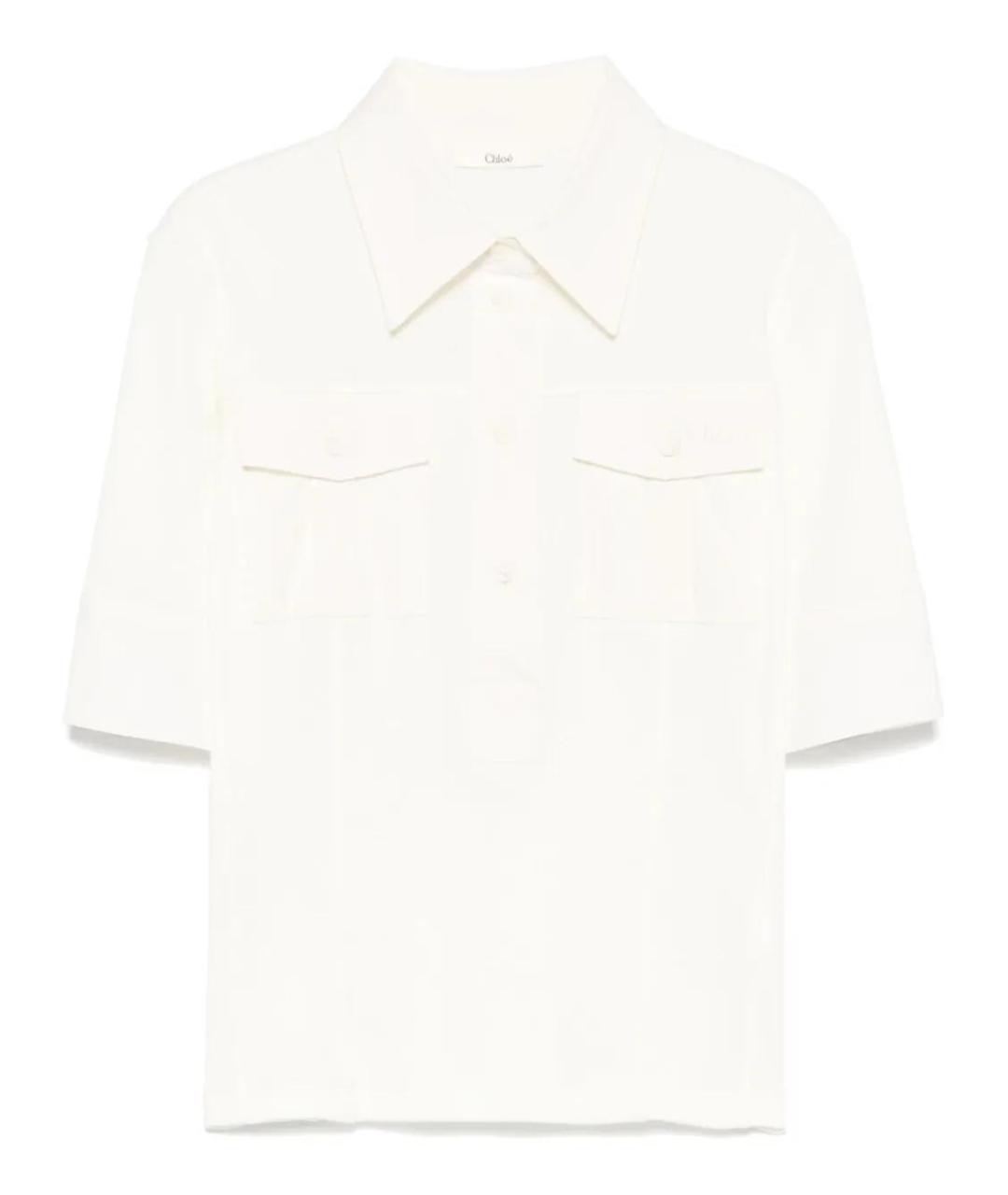 CHLOE Белая кожаная футболка, фото 1