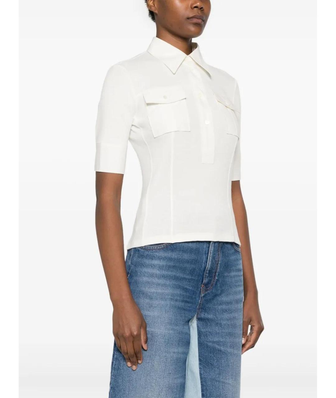 CHLOE Белая кожаная футболка, фото 3