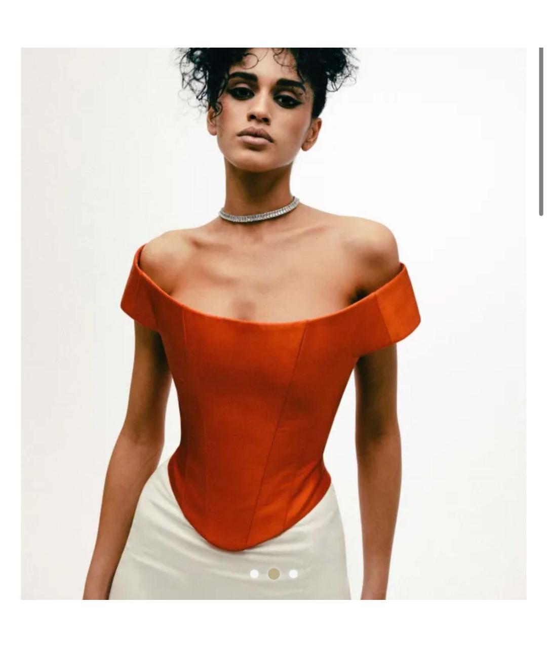 RASARIO Оранжевое шелковое вечернее платье, фото 2