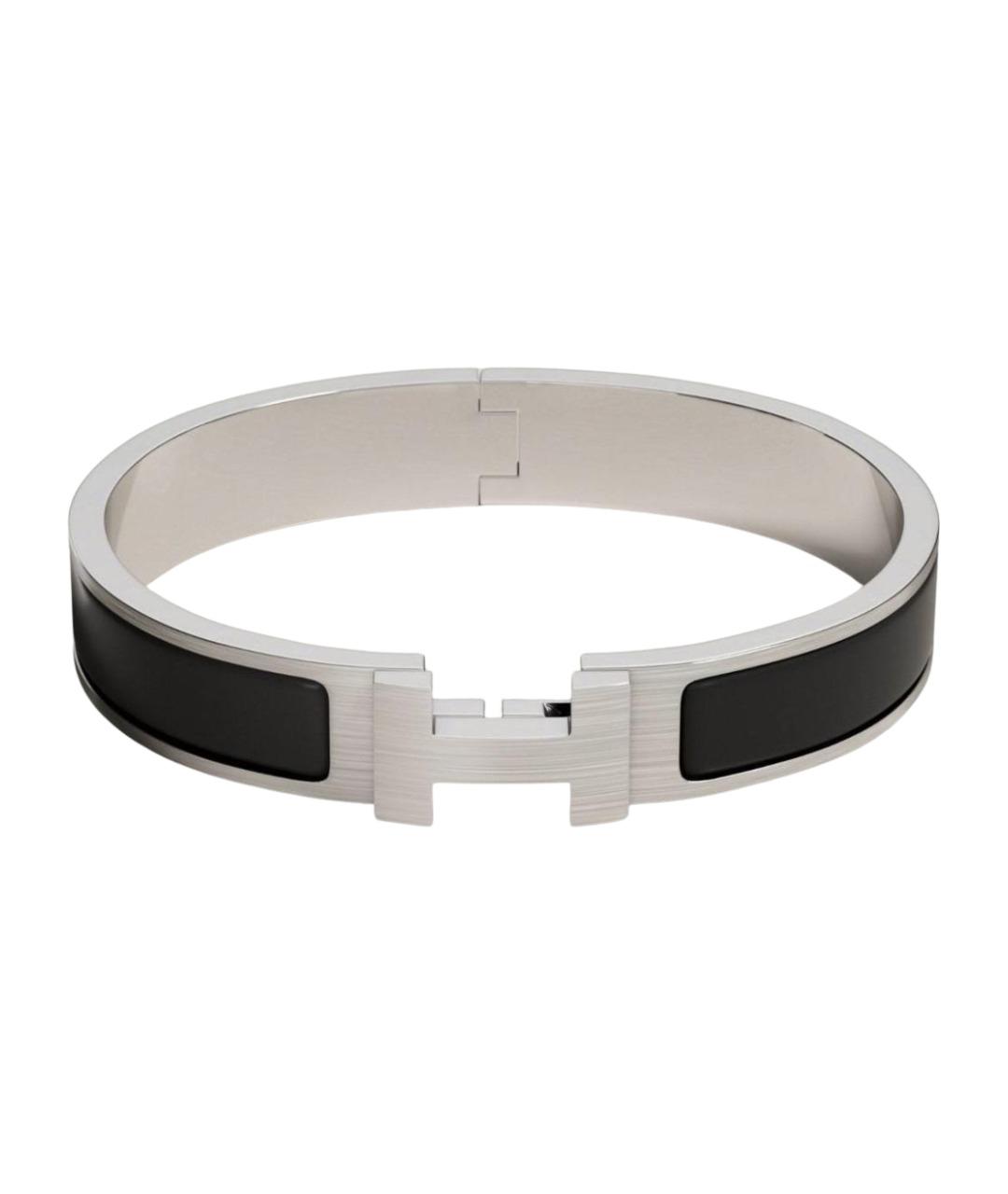 HERMES Черный металлический браслет, фото 1