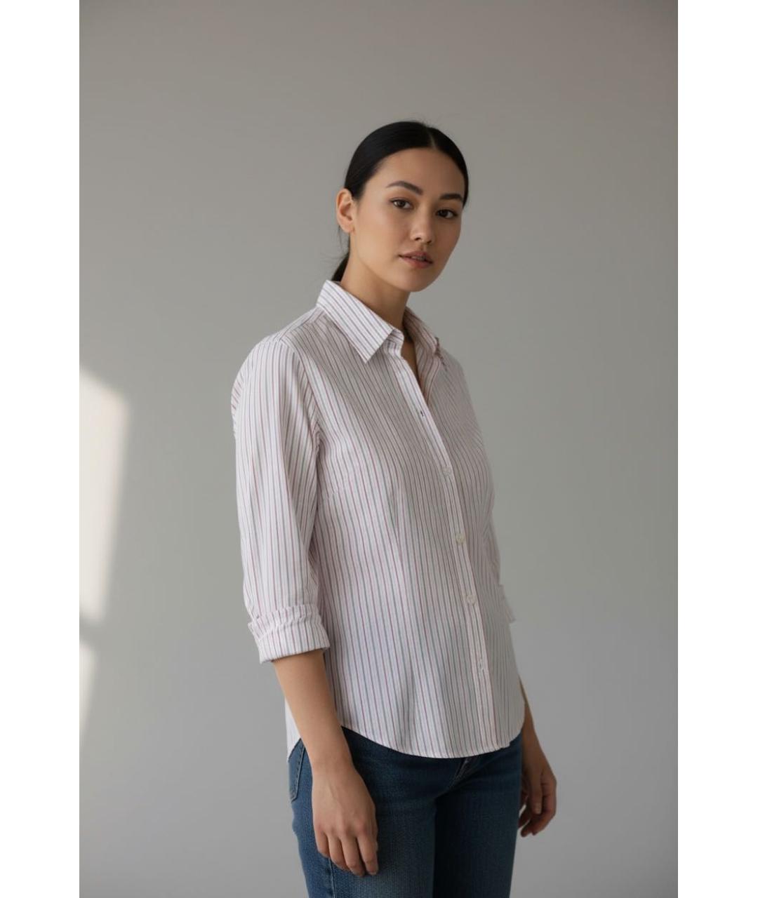 LORO PIANA Голубая хлопко-эластановая рубашка, фото 2