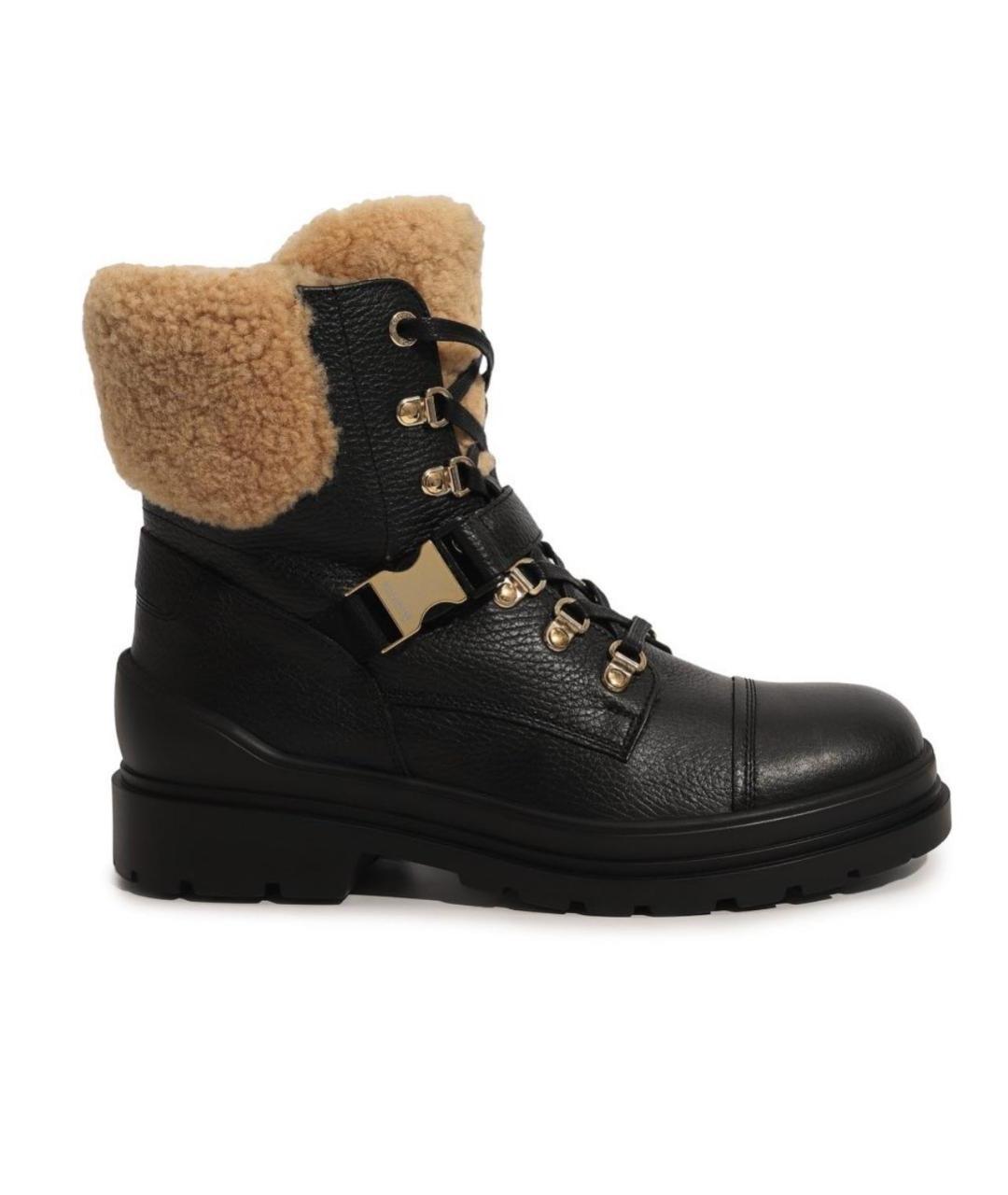 BOGNER Черные кожаные ботинки, фото 1