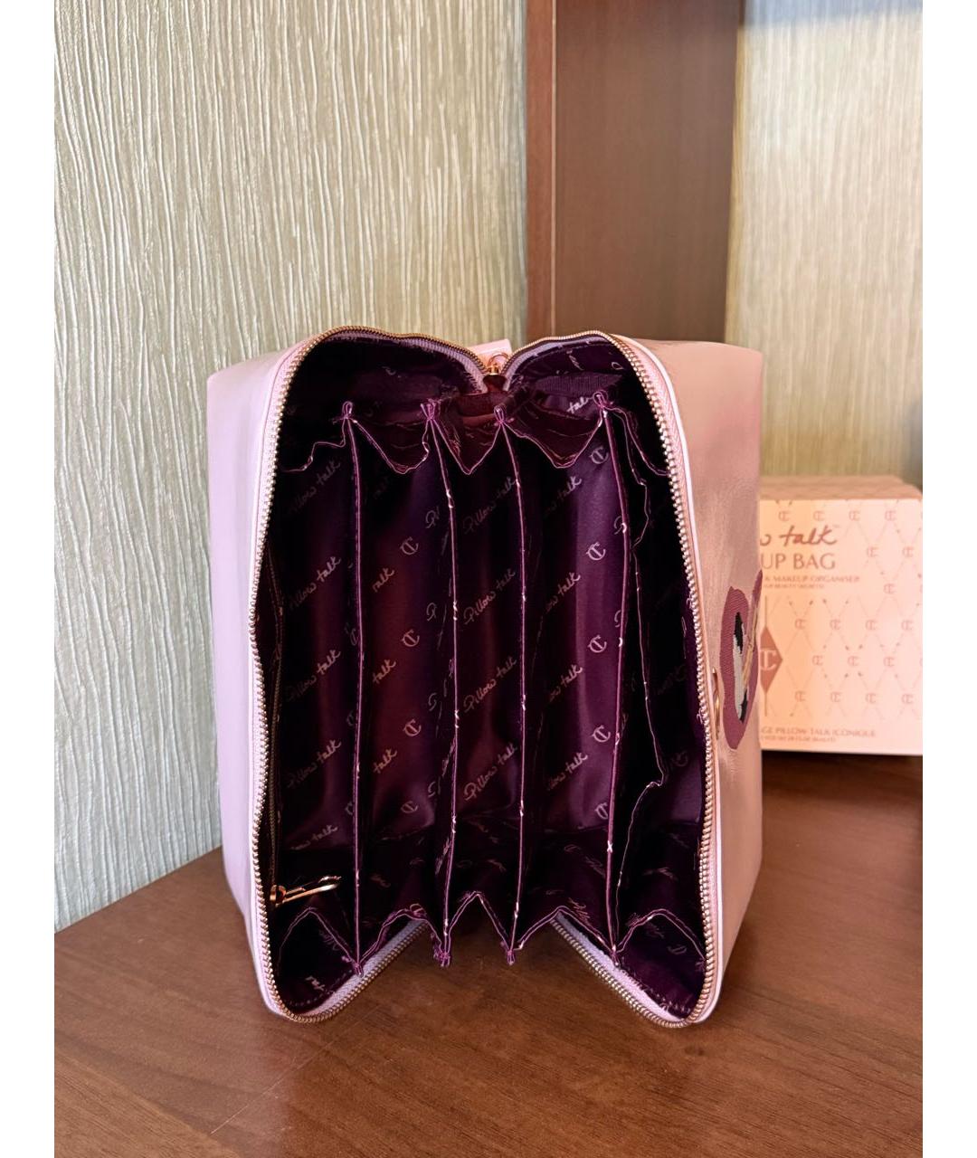 CHARLOTTE TILBURY Розовая косметичка из лакированной кожи, фото 2