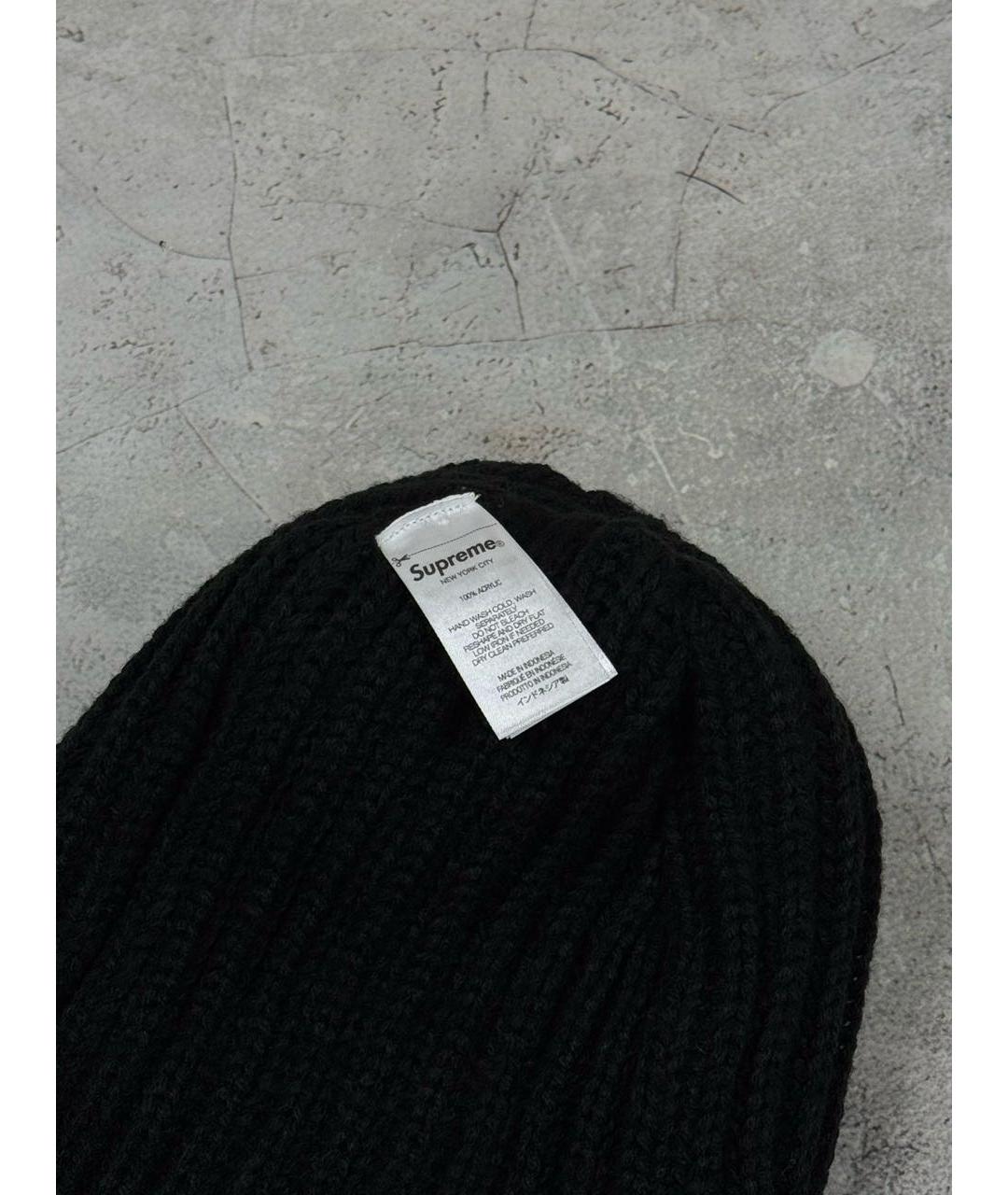 SUPREME Черная шапка, фото 5