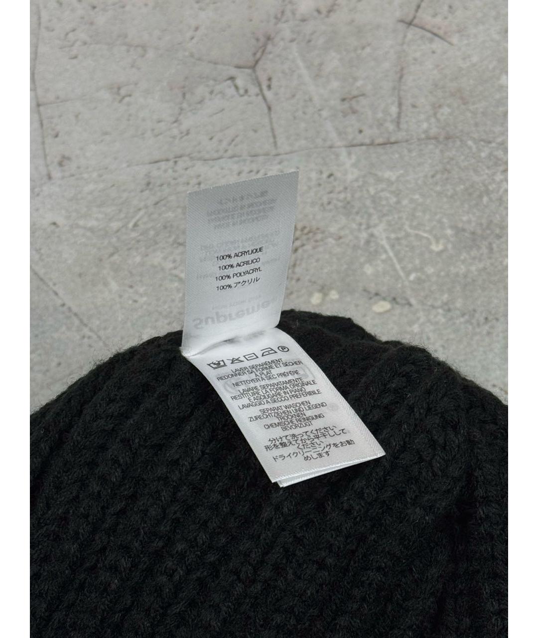 SUPREME Черная шапка, фото 6