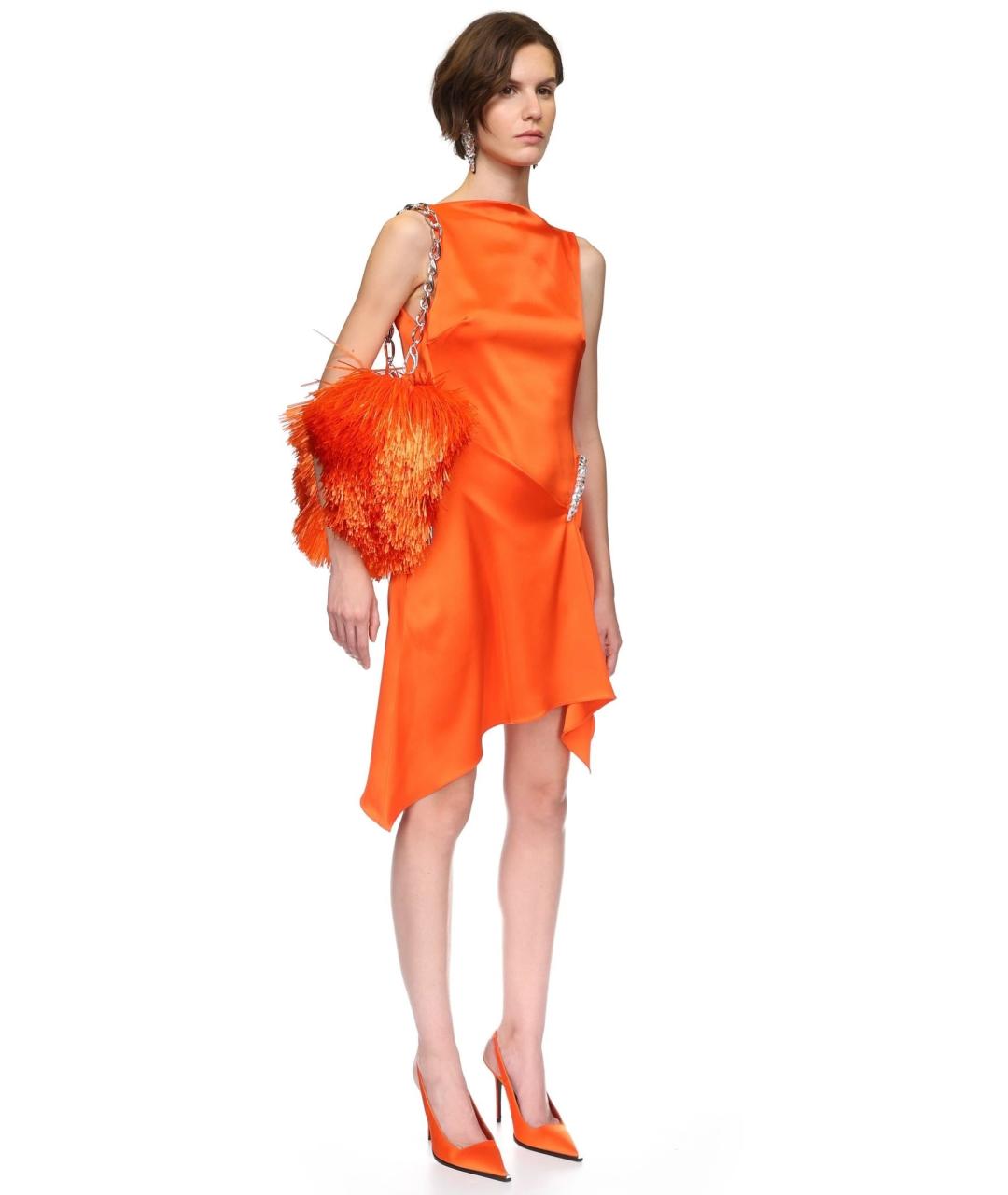 DAVID KOMA Оранжевое коктейльное платье, фото 4