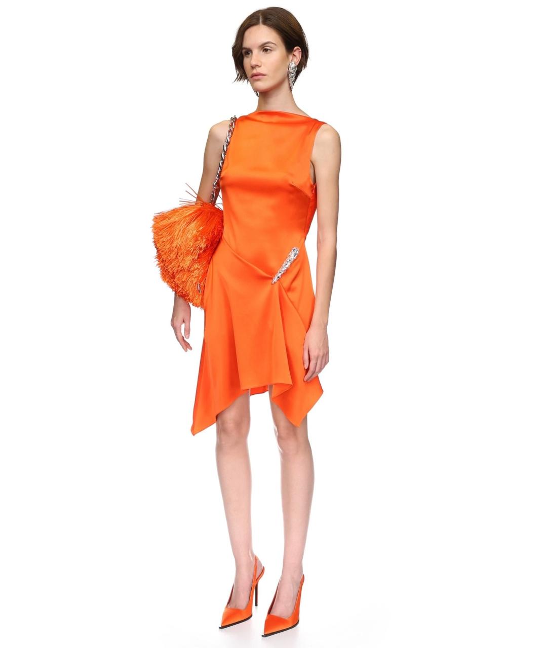 DAVID KOMA Оранжевое коктейльное платье, фото 3
