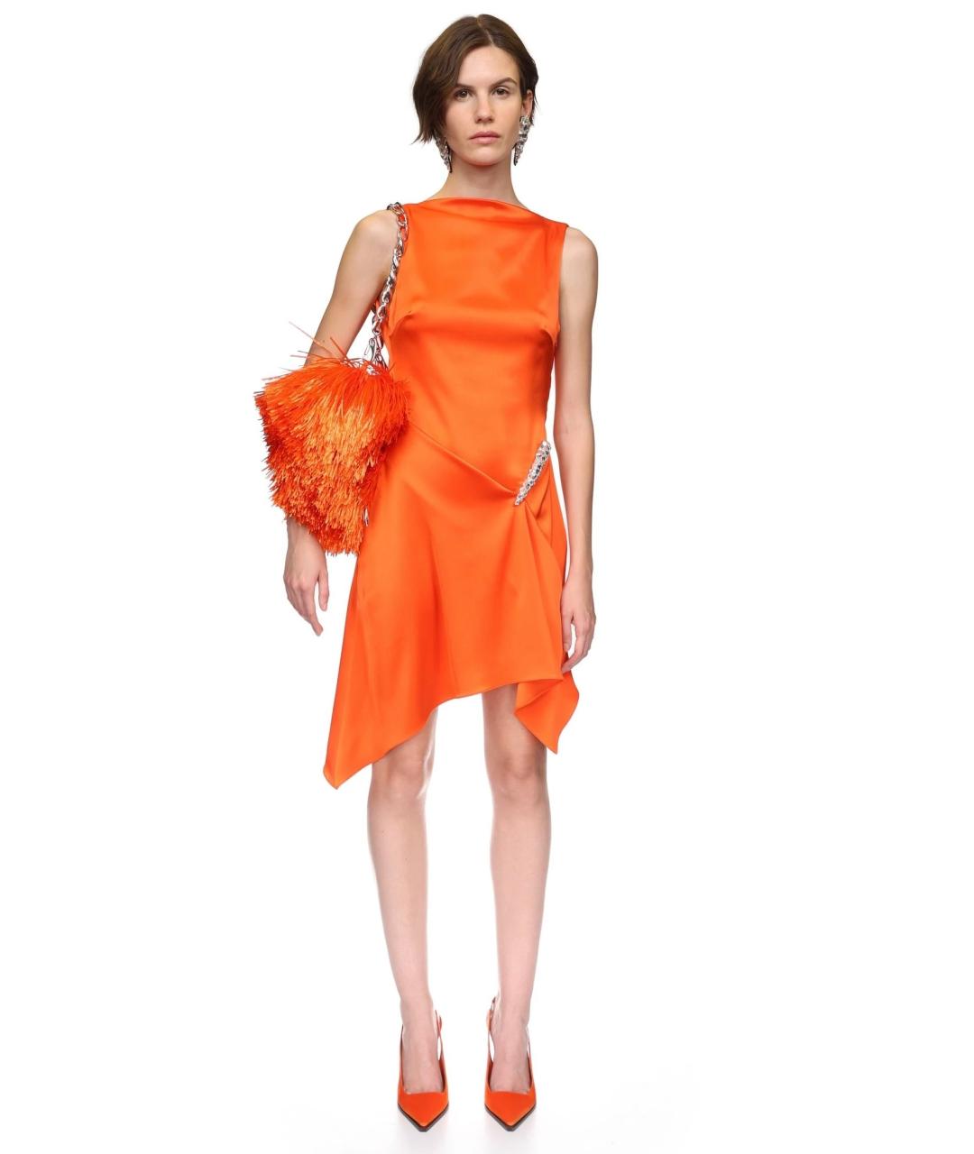 DAVID KOMA Оранжевое коктейльное платье, фото 2