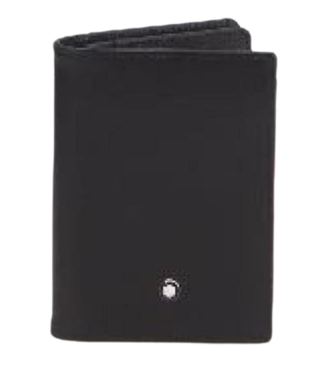 MONTBLANC Черный кожаный кошелек, фото 1