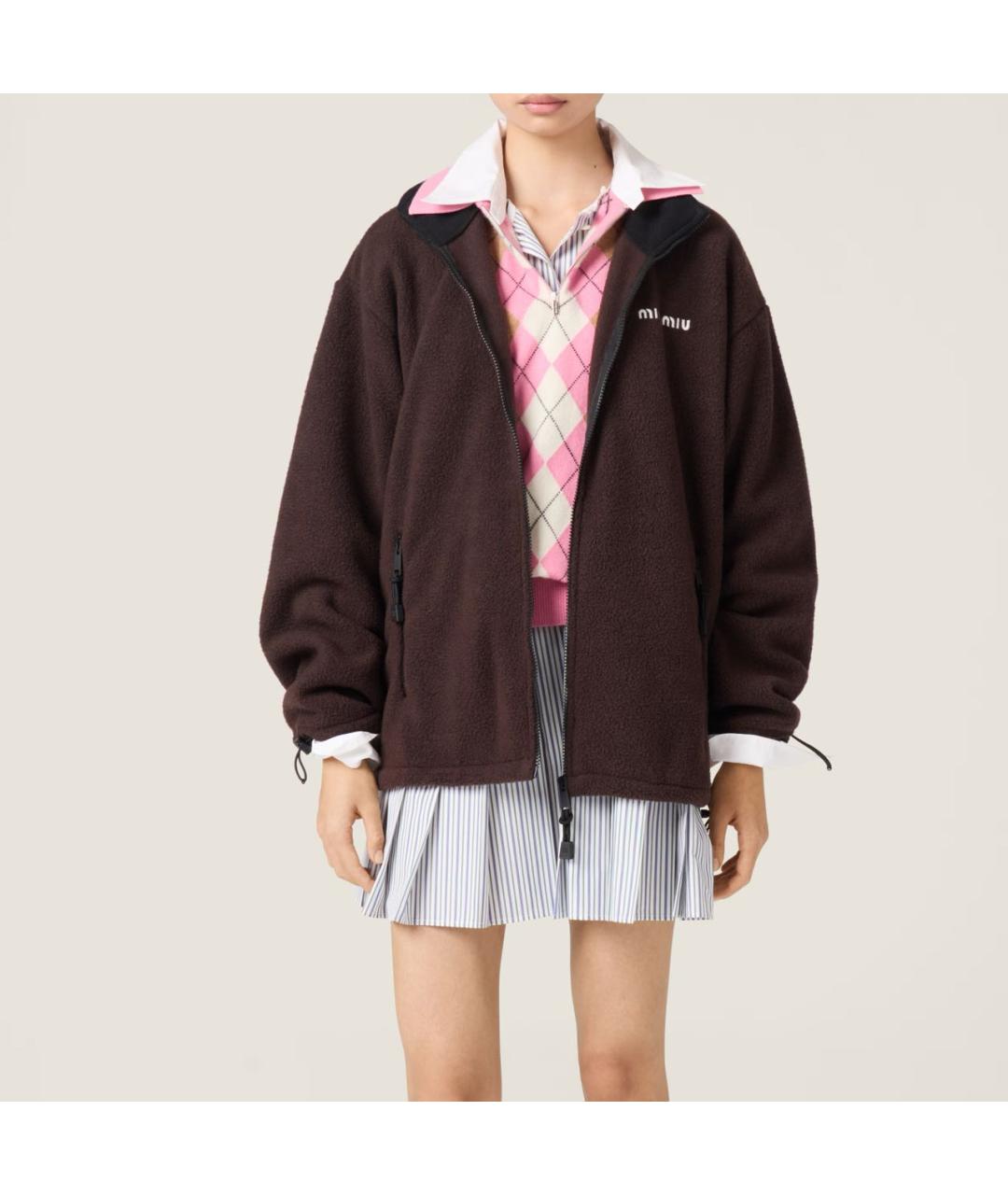 MIU MIU Коричневый жакет/пиджак, фото 4