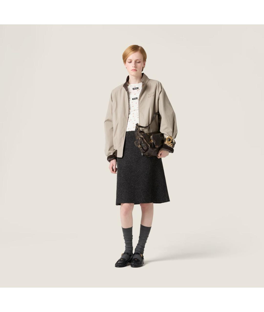 MIU MIU Белая хлопковая майка, фото 2