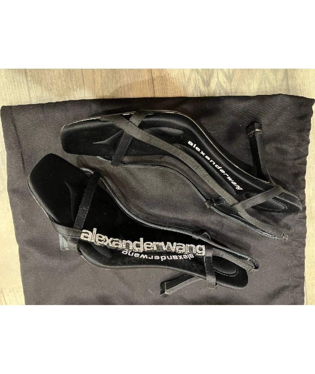 ALEXANDER WANG Черные кожаные босоножки, фото 6