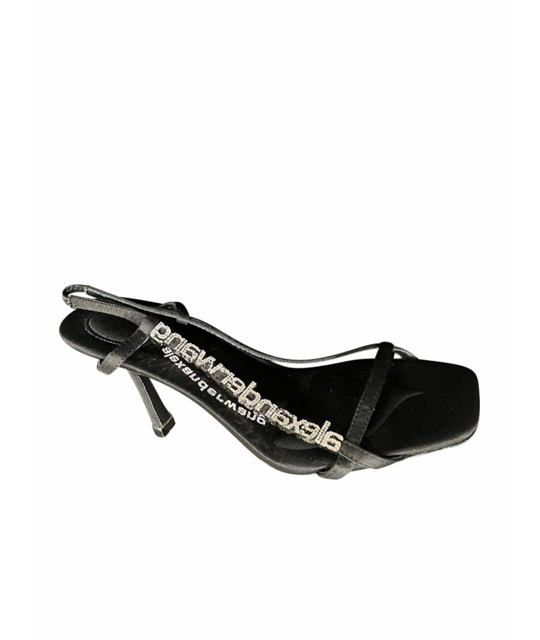 ALEXANDER WANG Черные кожаные босоножки, фото 1