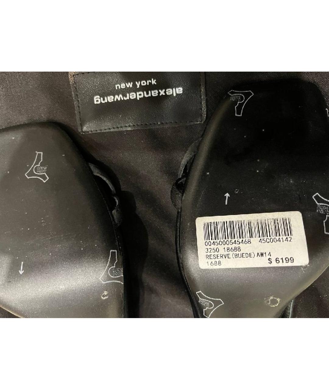 ALEXANDER WANG Черные кожаные босоножки, фото 5