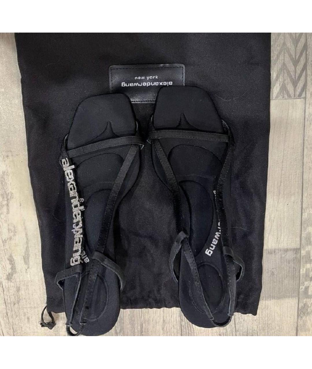 ALEXANDER WANG Черные кожаные босоножки, фото 3