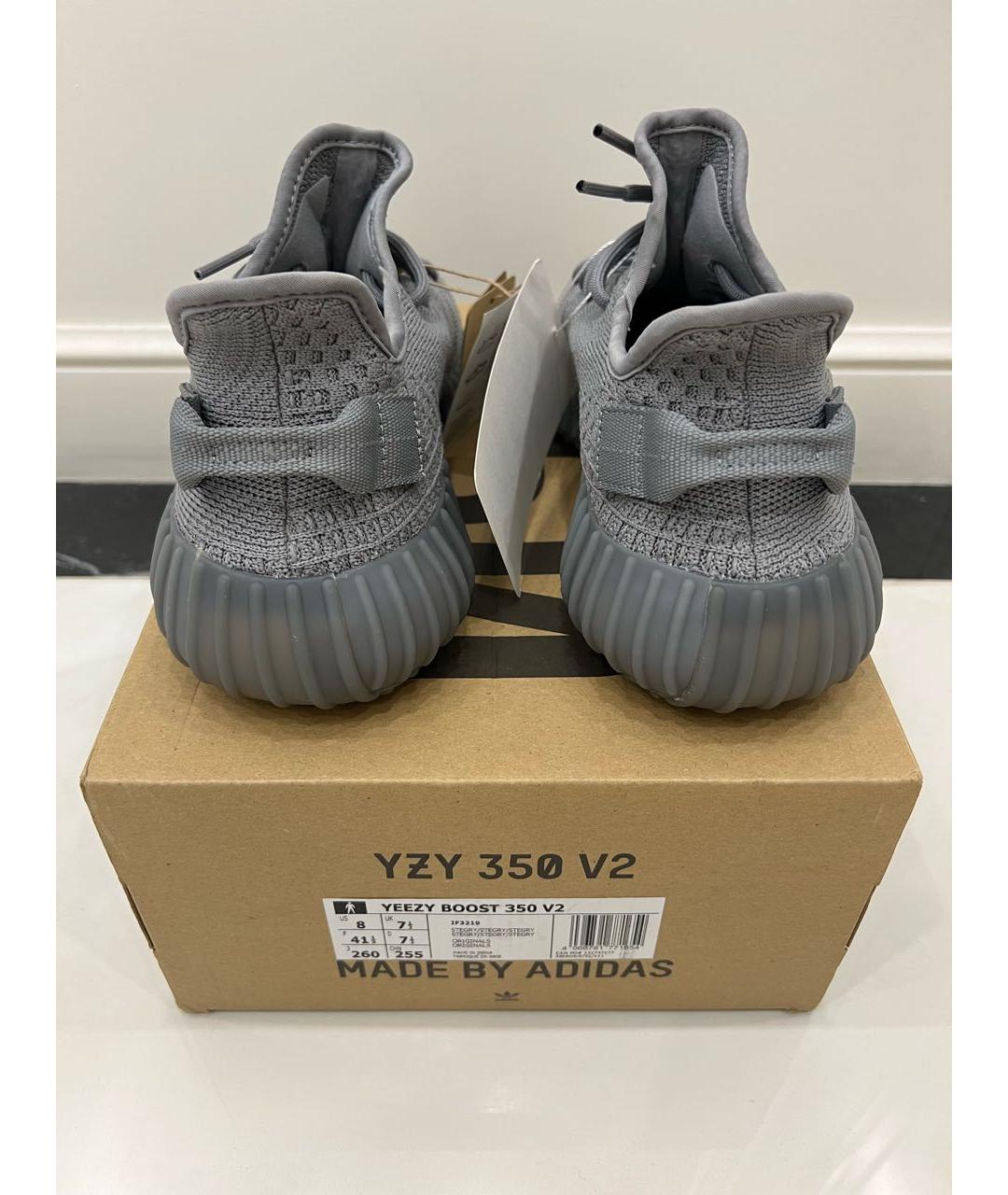 ADIDAS YEEZY Серые низкие кроссовки / кеды, фото 3