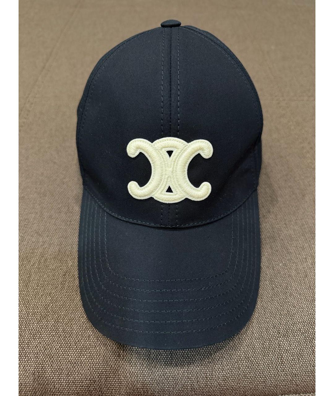 CELINE Черная хлопковая кепка, фото 8