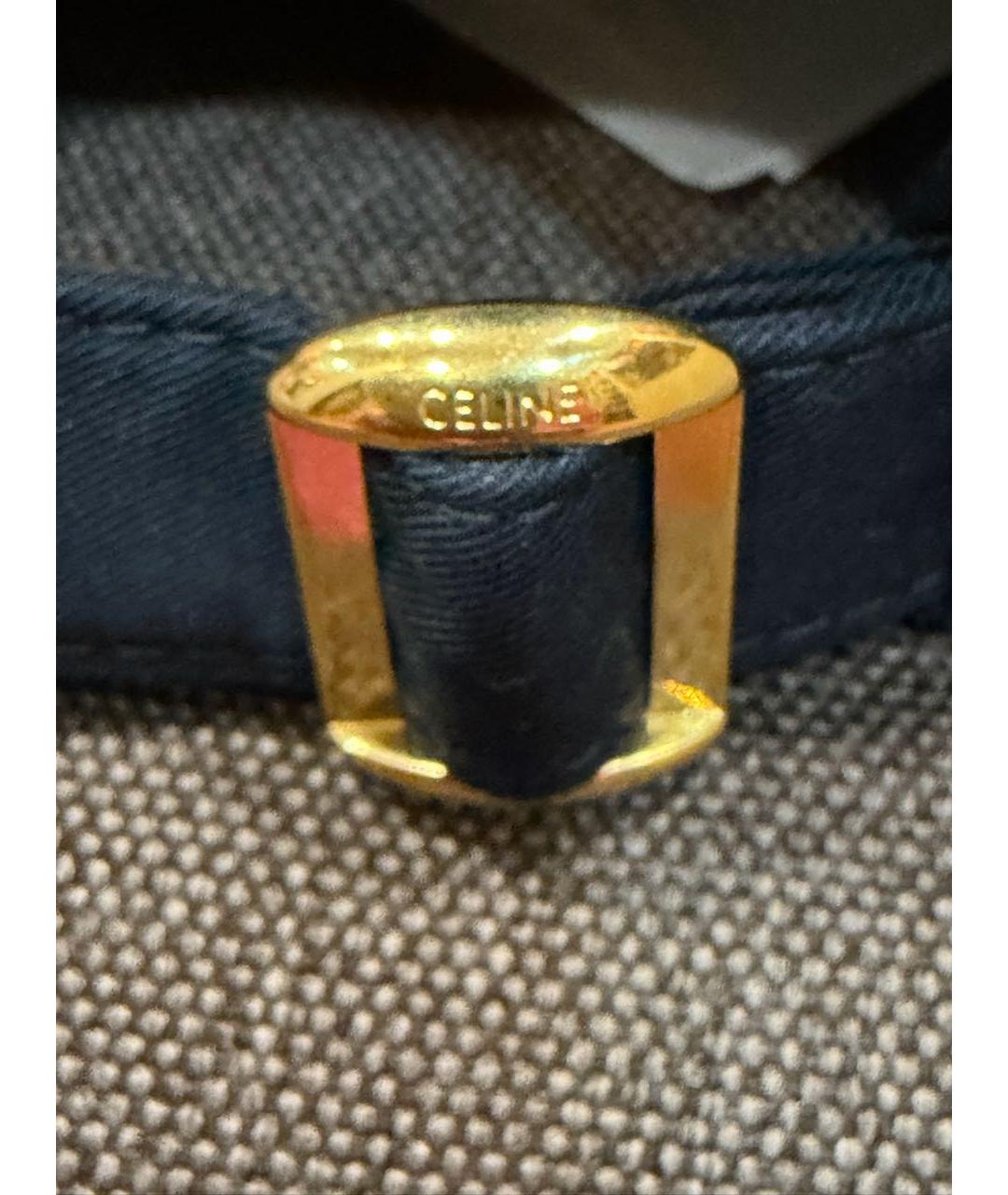 CELINE Черная хлопковая кепка, фото 5