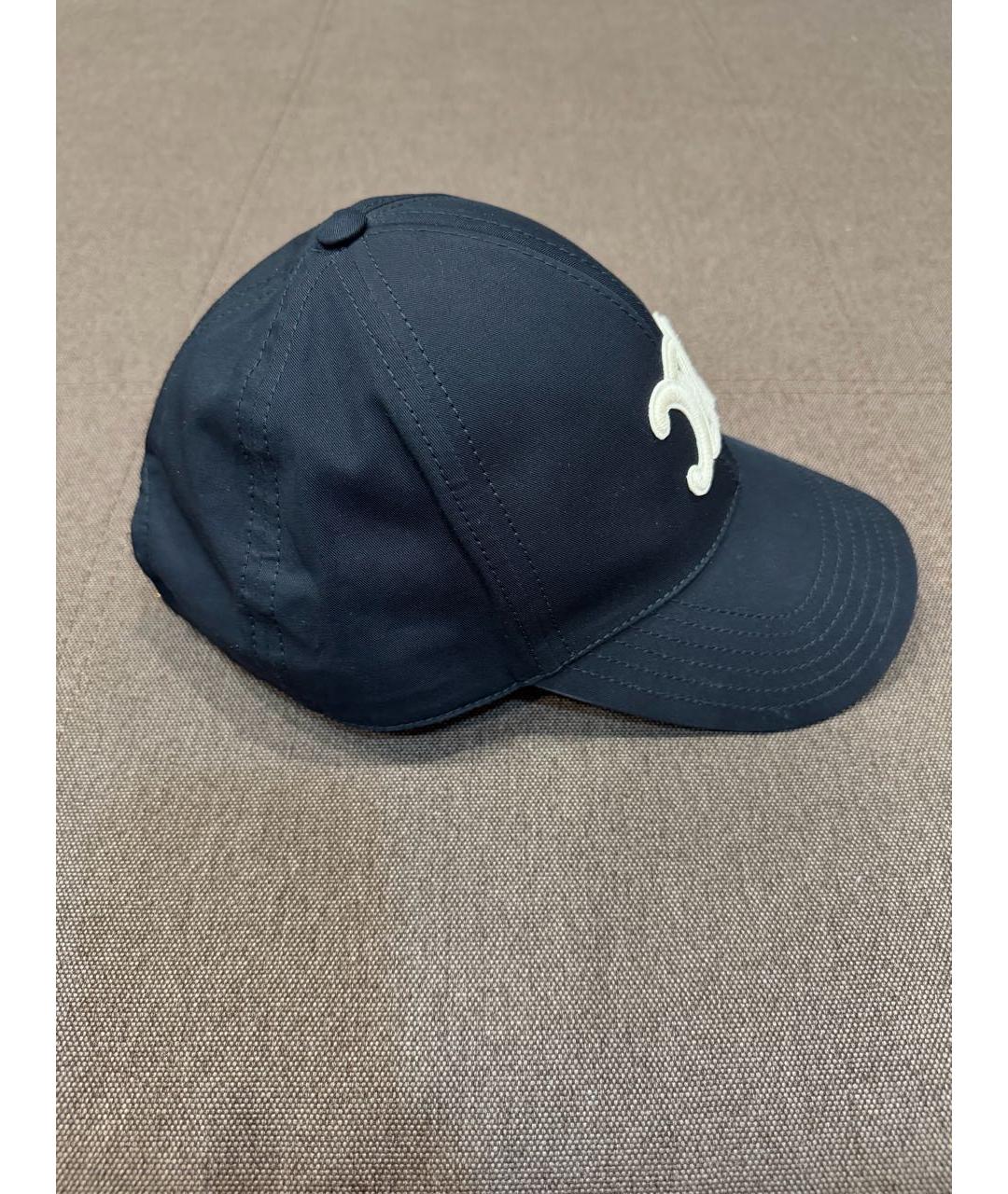 CELINE Черная хлопковая кепка, фото 2