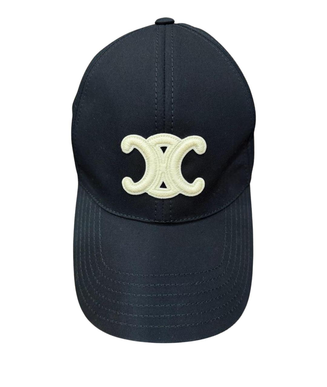 CELINE Черная хлопковая кепка, фото 1