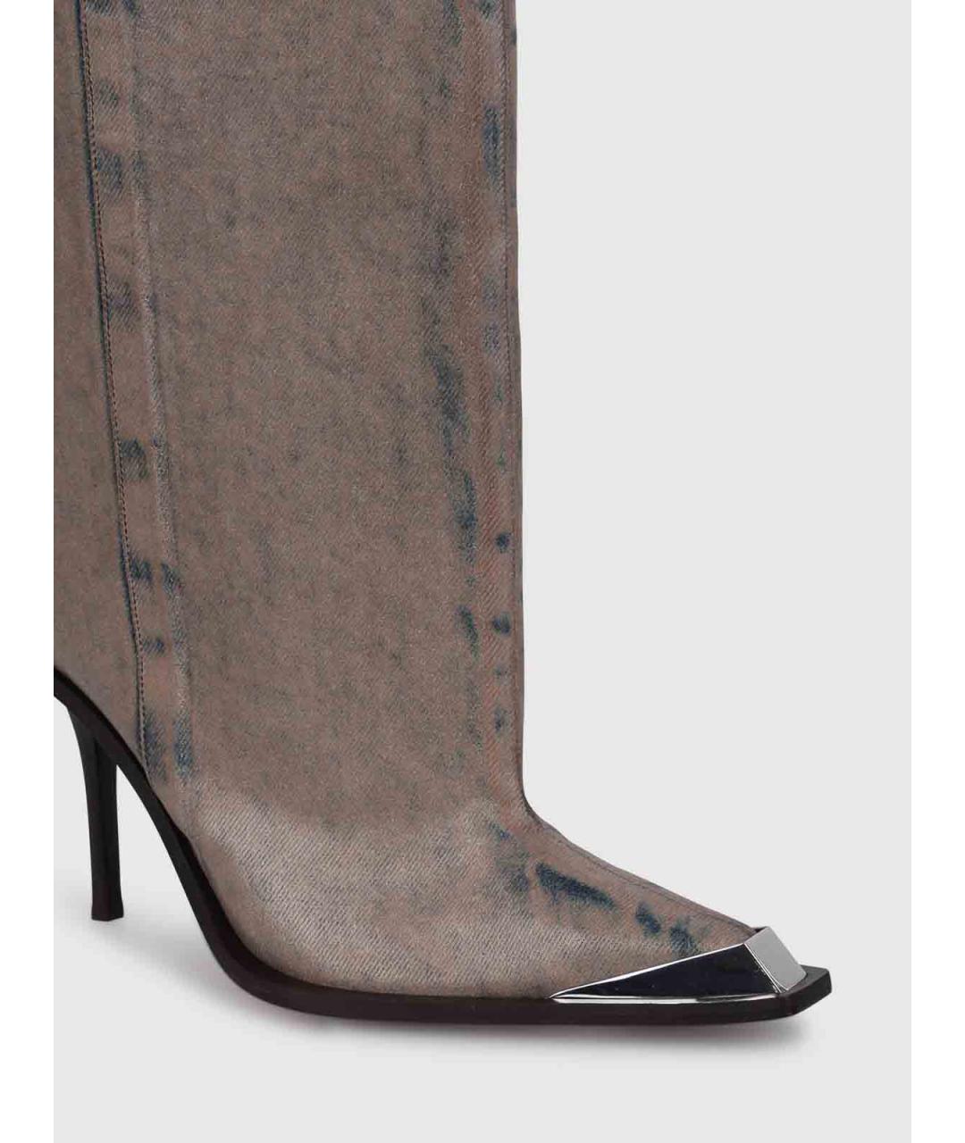 DIESEL Бежевые кожаные сапоги, фото 3