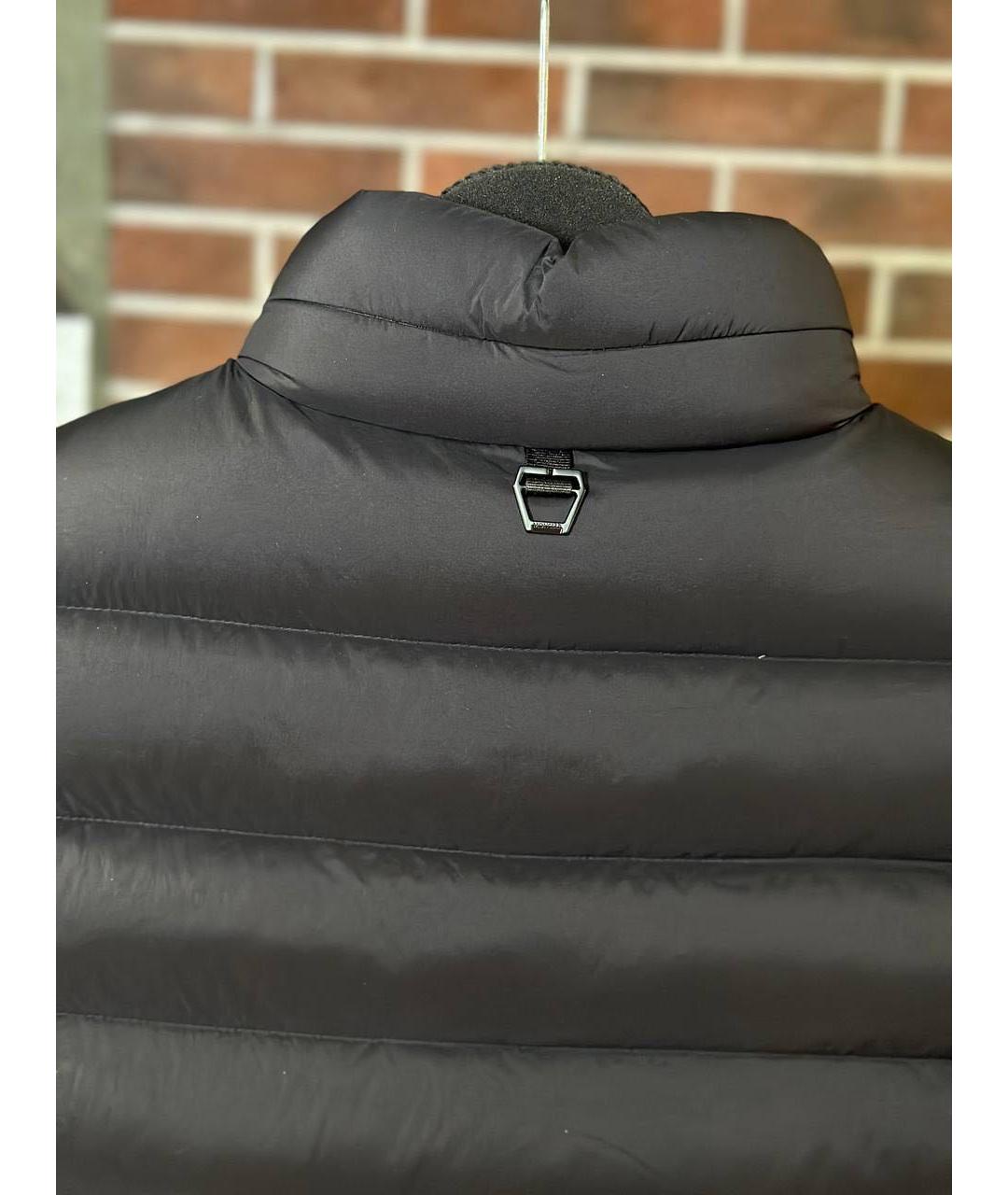 MONCLER Черный полиэстеровый жилет, фото 4