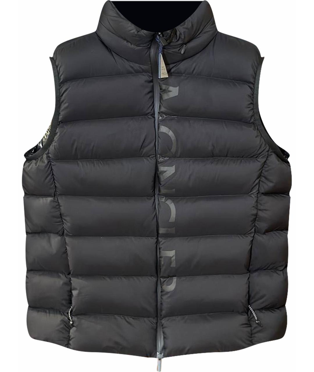 MONCLER Черный полиэстеровый жилет, фото 1