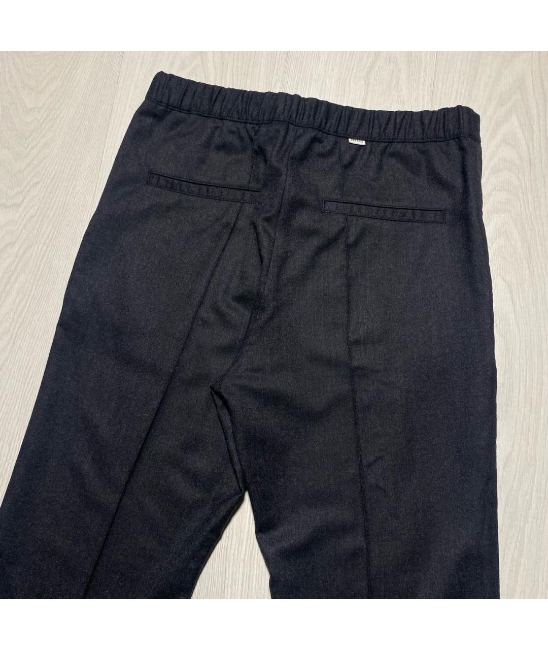 KENZO Антрацитовые шерстяные брюки узкие, фото 7