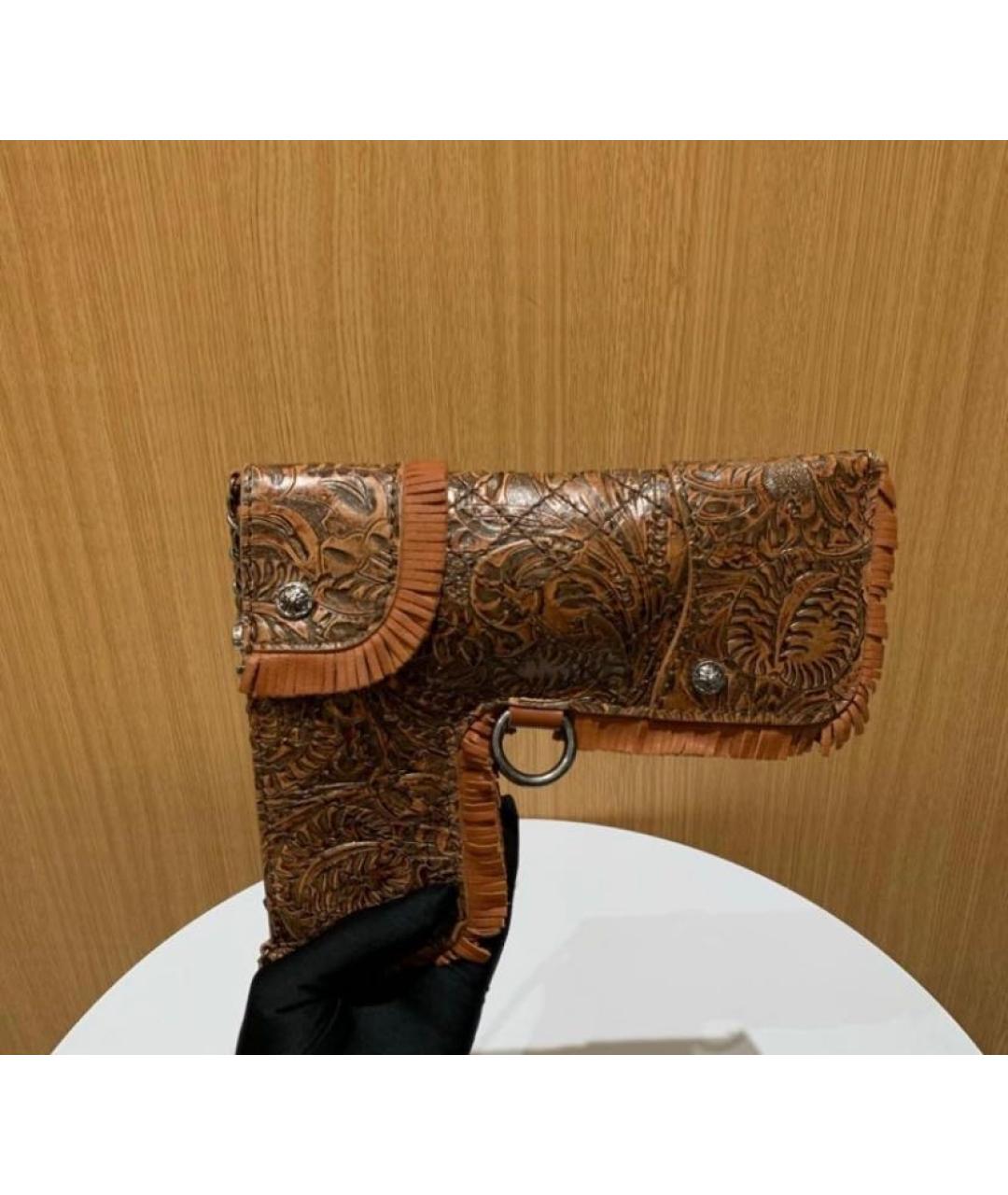 CHANEL Коричневая кожаная сумка через плечо, фото 4