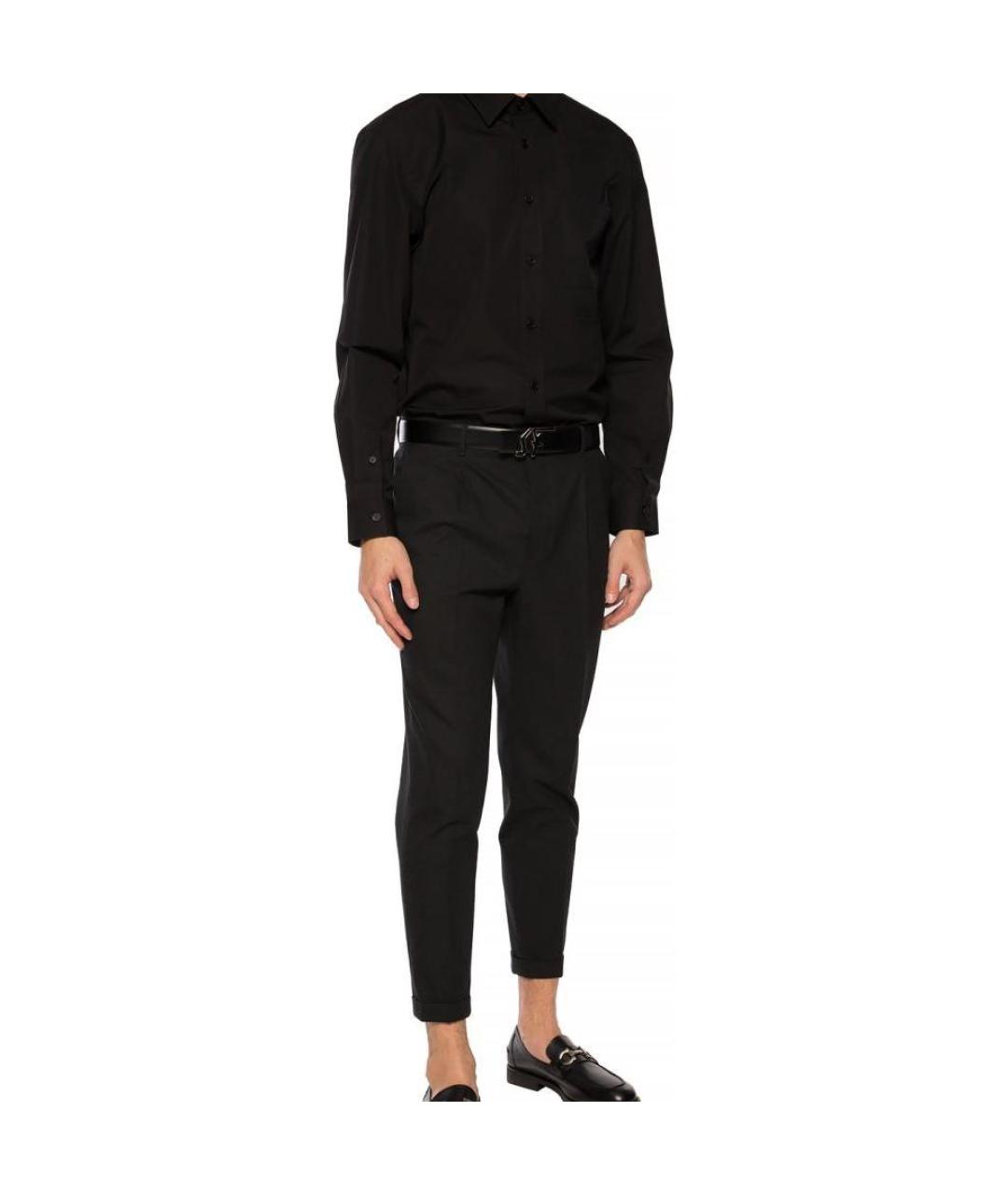 BURBERRY Черная хлопковая классическая рубашка, фото 2