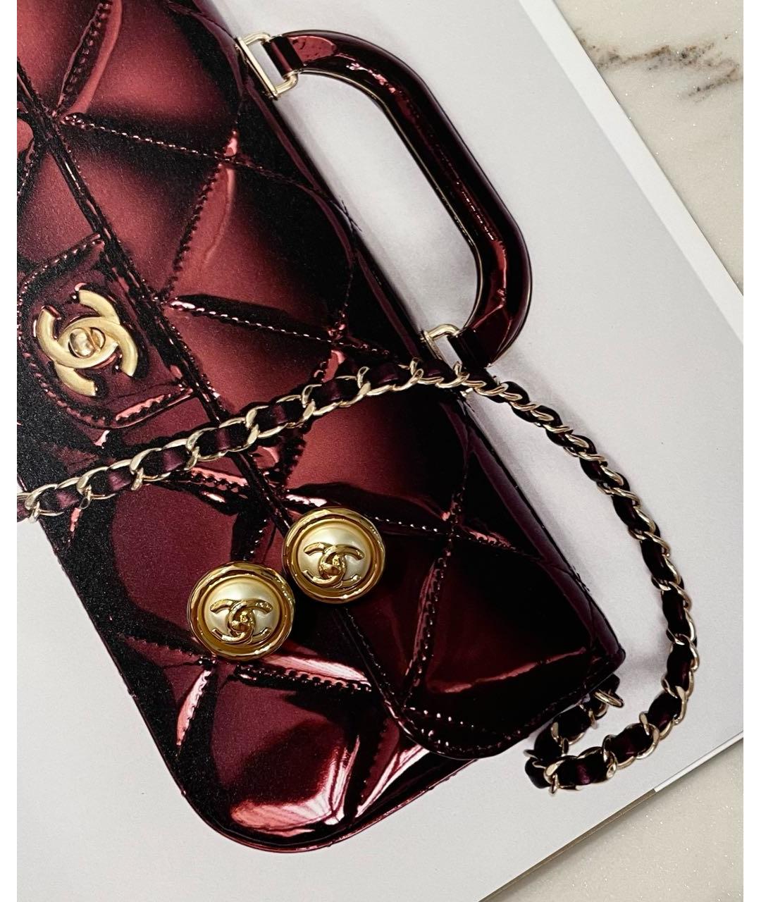 CHANEL Золотые металлические серьги, фото 3