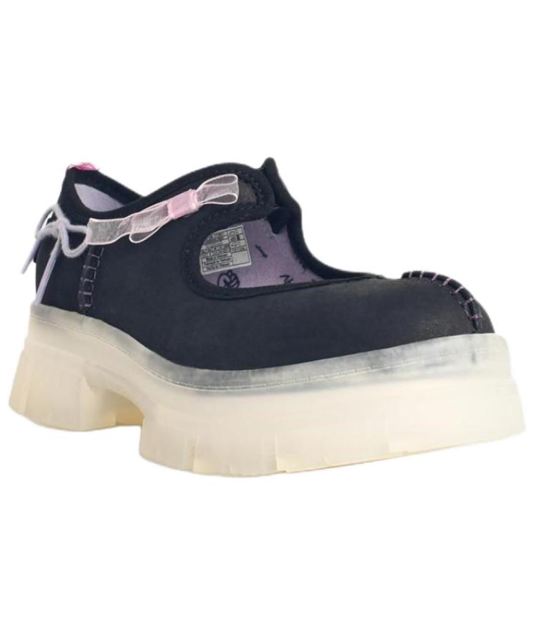 UGG AUSTRALIA Черные кожаные туфли, фото 3