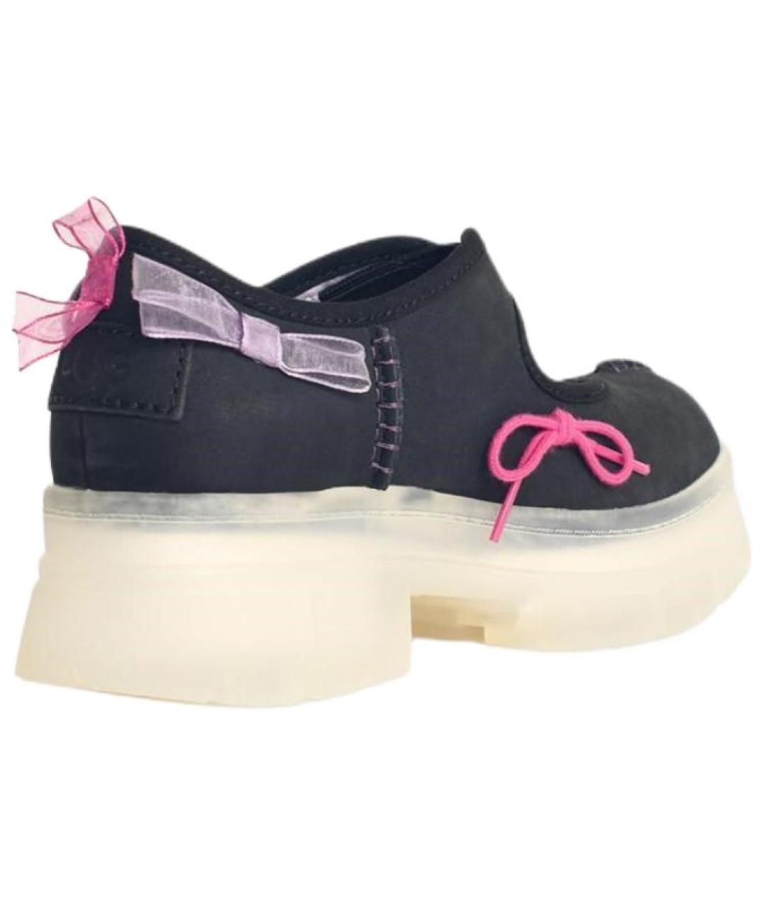 UGG AUSTRALIA Черные кожаные туфли, фото 4