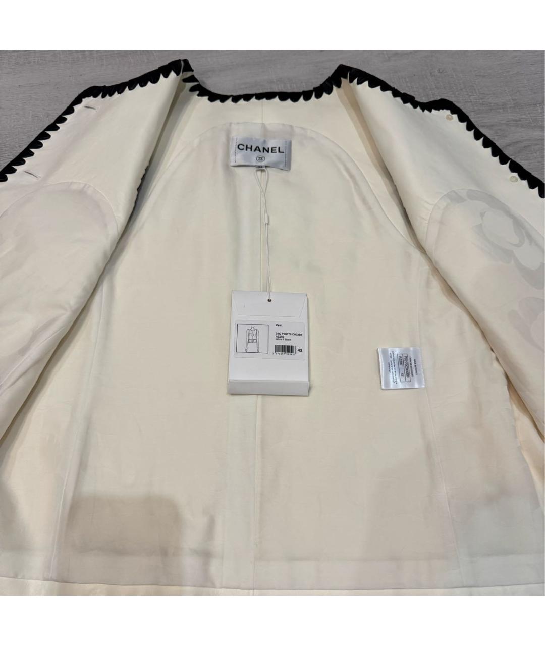 CHANEL Белый кожаный жилет, фото 5
