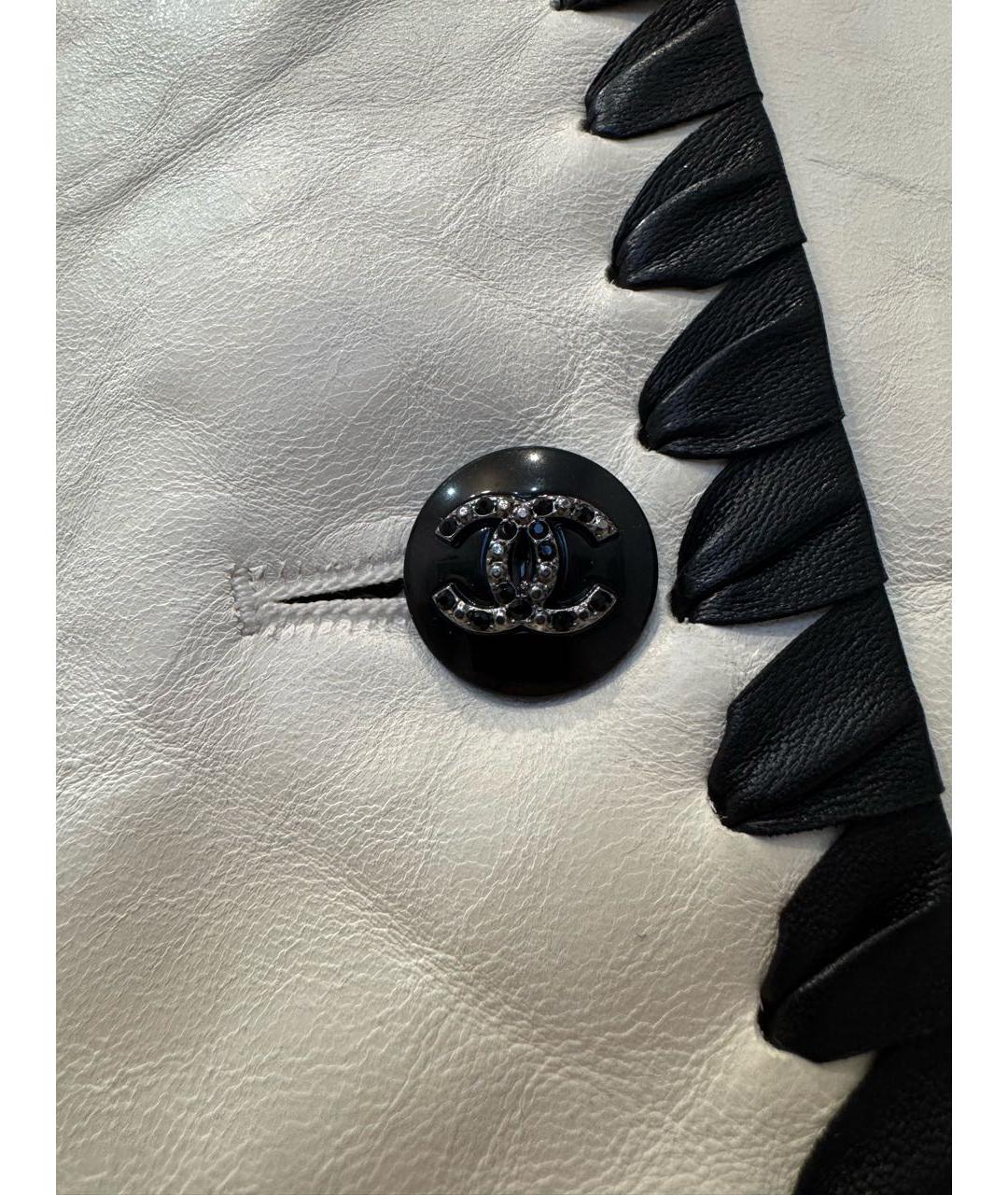 CHANEL Белый кожаный жилет, фото 7