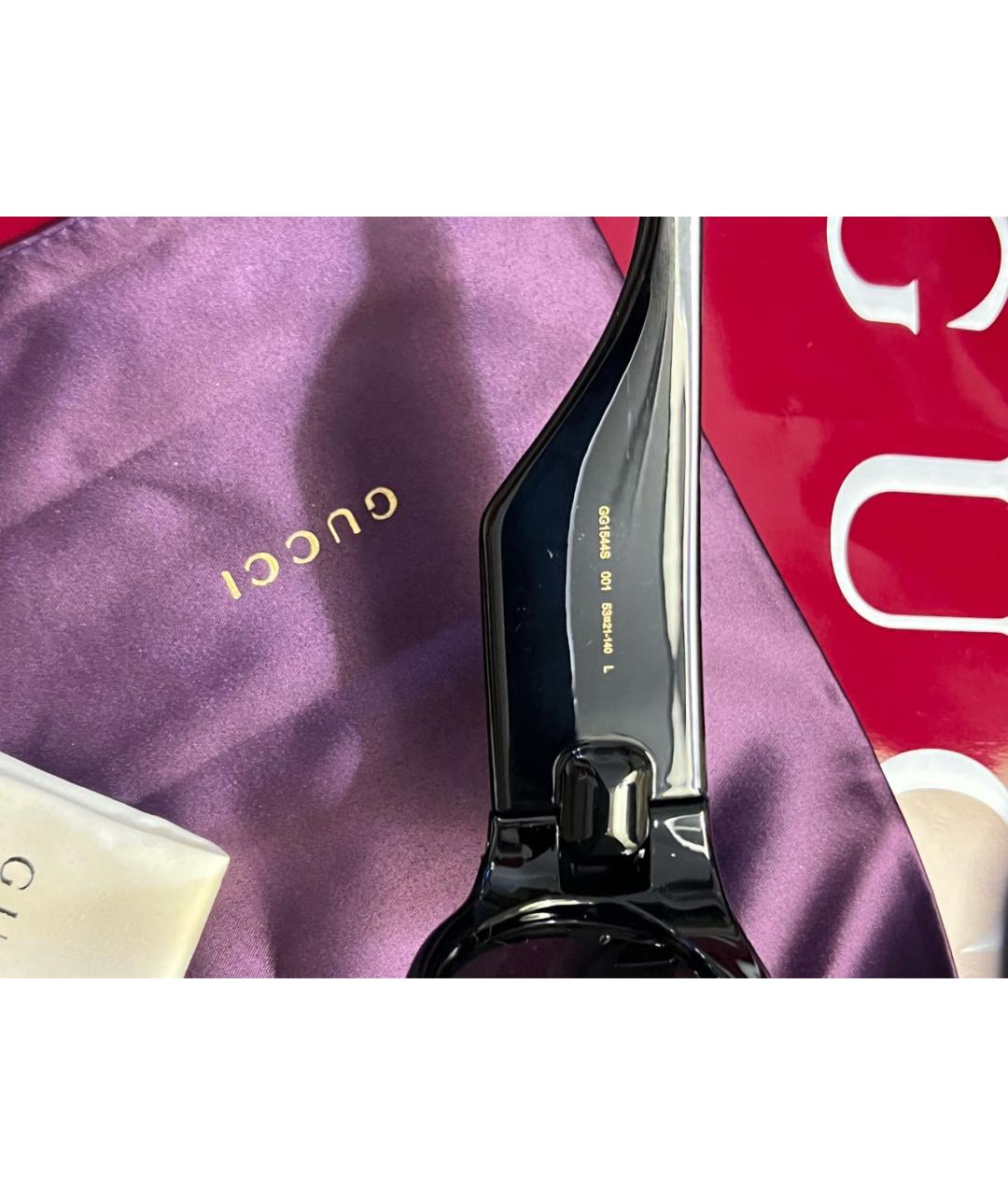 GUCCI Черные пластиковые солнцезащитные очки, фото 7