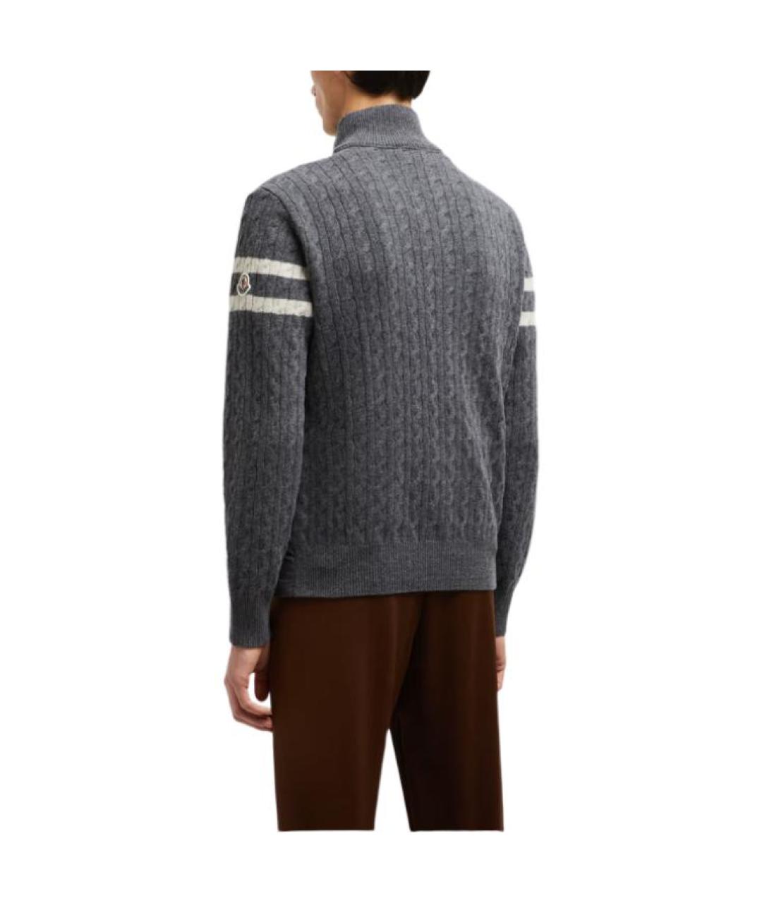 MONCLER Серый пуховик, фото 5