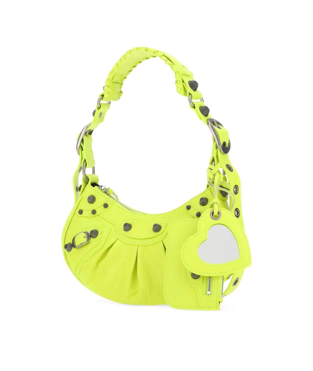 BALENCIAGA Салатовая кожаная сумка через плечо, фото 2