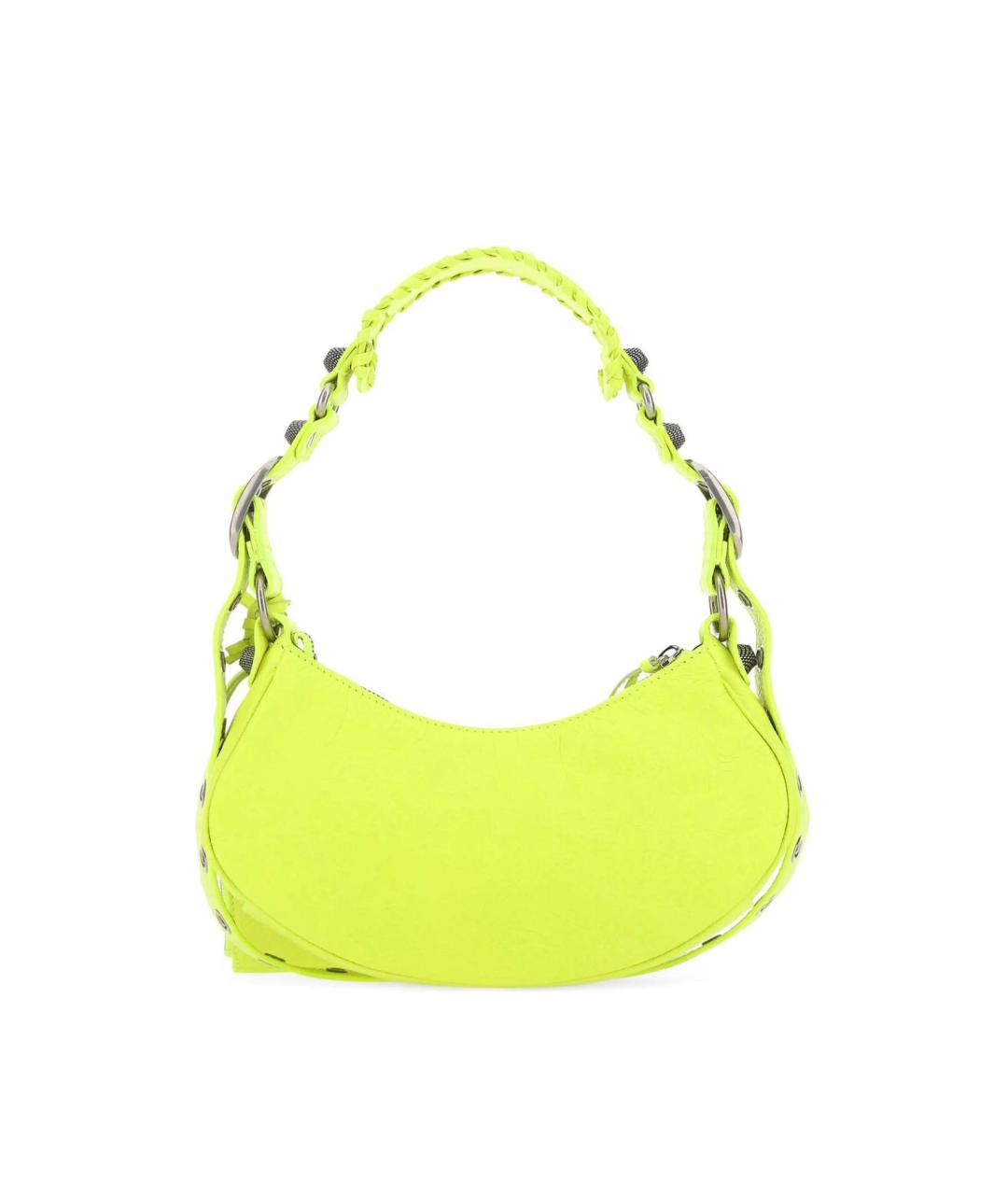 BALENCIAGA Салатовая кожаная сумка через плечо, фото 3