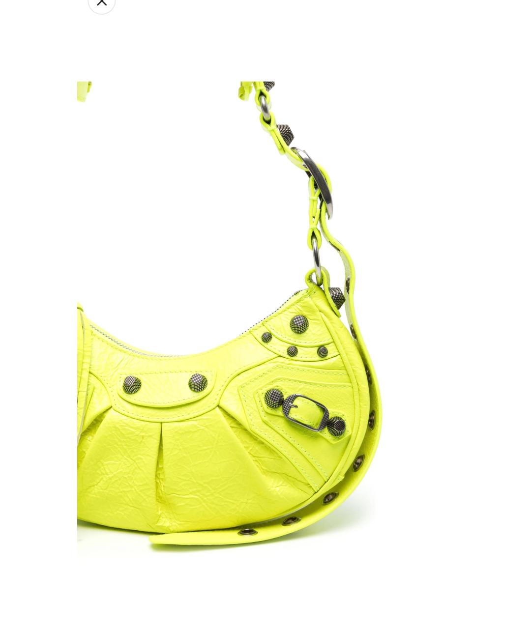 BALENCIAGA Салатовая кожаная сумка через плечо, фото 5