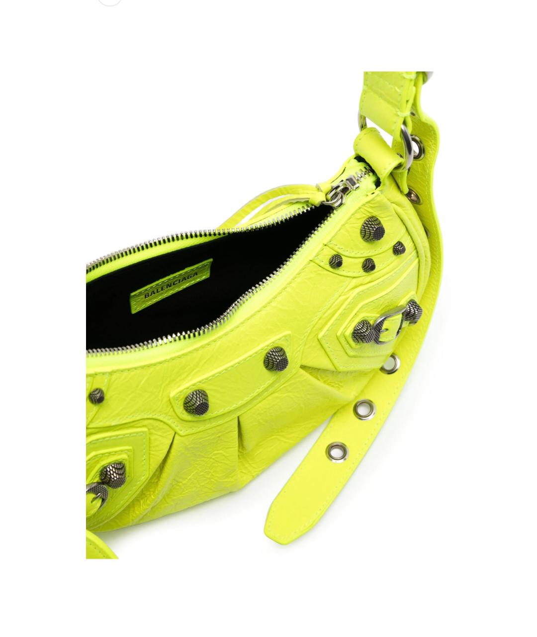 BALENCIAGA Салатовая кожаная сумка через плечо, фото 4