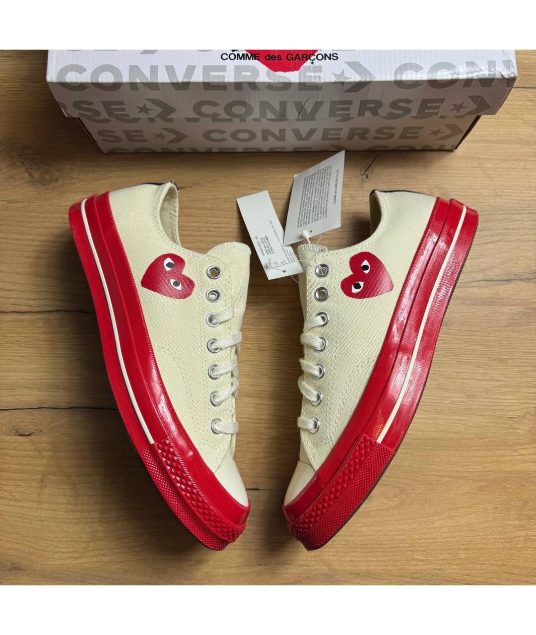 COMME DES GARÇONS PLAY Мульти текстильные низкие кроссовки / кеды, фото 9