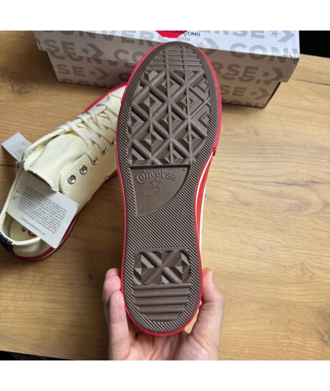 COMME DES GARÇONS PLAY Мульти текстильные низкие кроссовки / кеды, фото 6