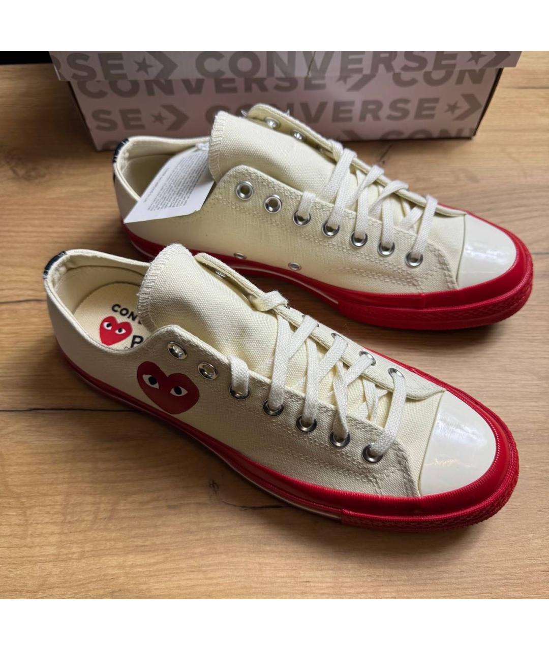 COMME DES GARÇONS PLAY Мульти текстильные низкие кроссовки / кеды, фото 5