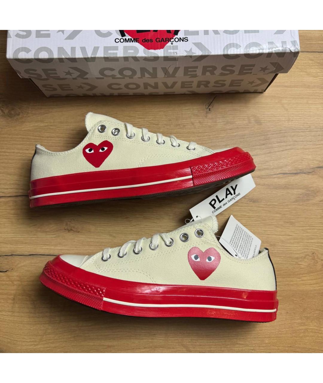 COMME DES GARÇONS PLAY Мульти текстильные низкие кроссовки / кеды, фото 2