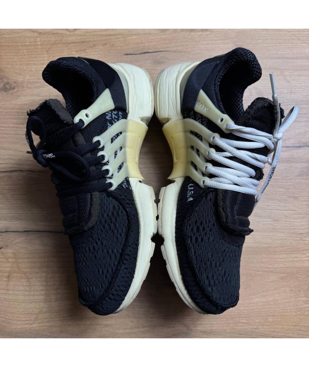 NIKE X OFF-WHITE Черные текстильные низкие кроссовки / кеды, фото 3