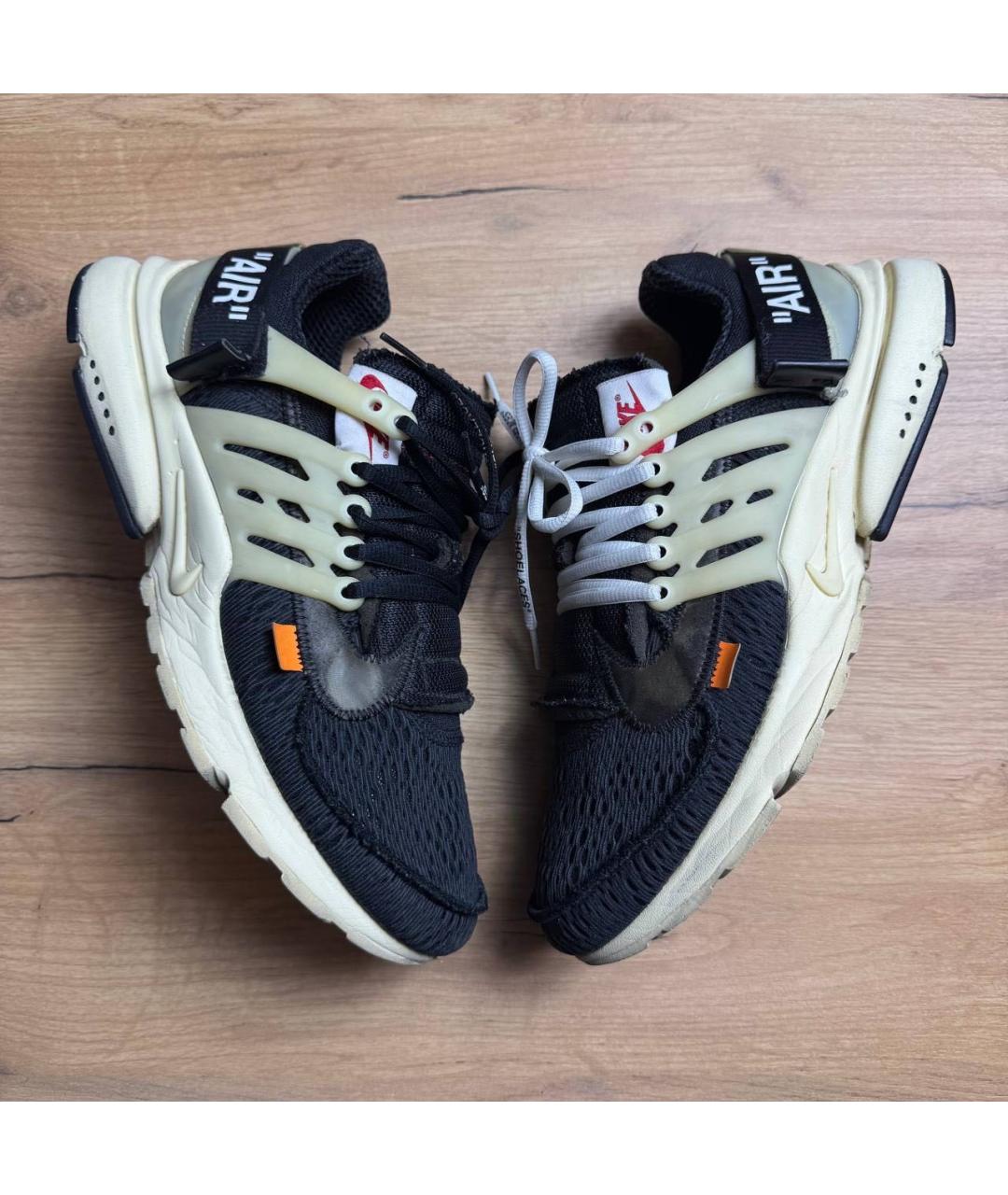 NIKE X OFF-WHITE Черные текстильные низкие кроссовки / кеды, фото 9