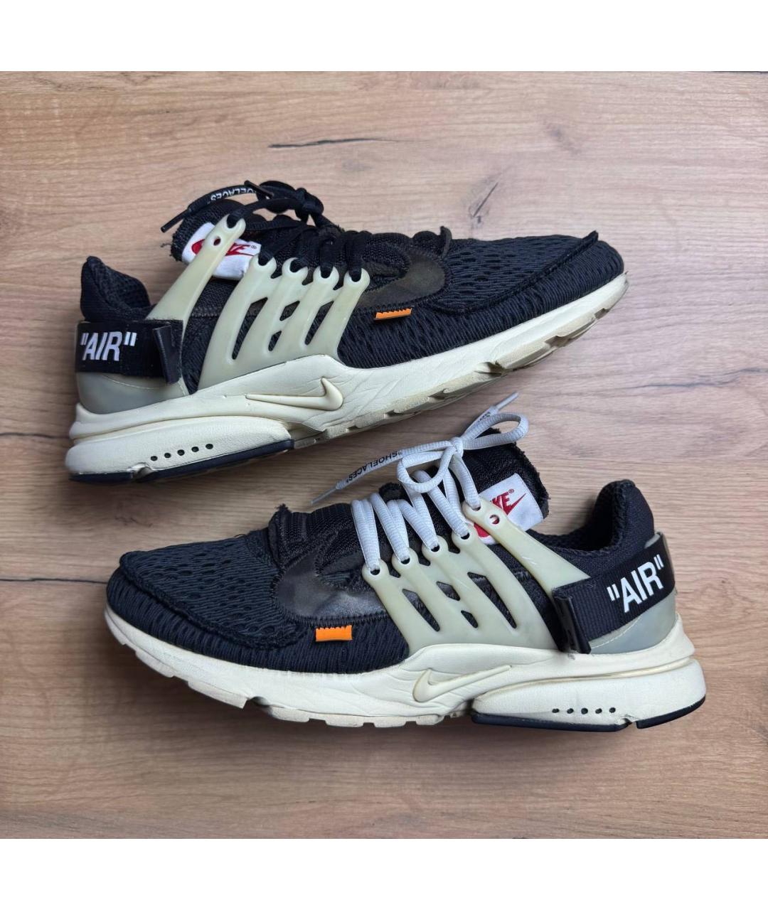 NIKE X OFF-WHITE Черные текстильные низкие кроссовки / кеды, фото 2