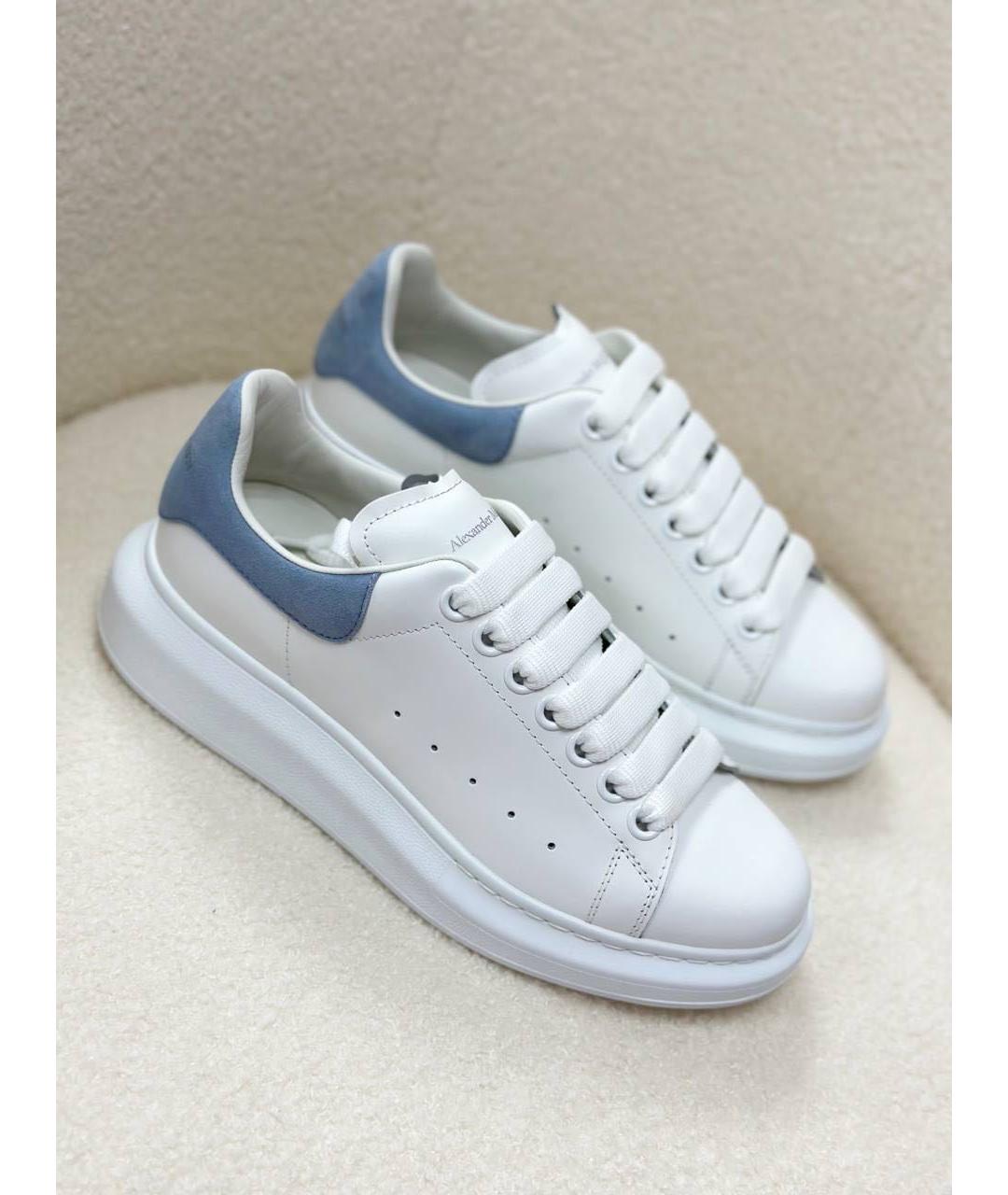 ALEXANDER MCQUEEN Белые кожаные кроссовки, фото 2