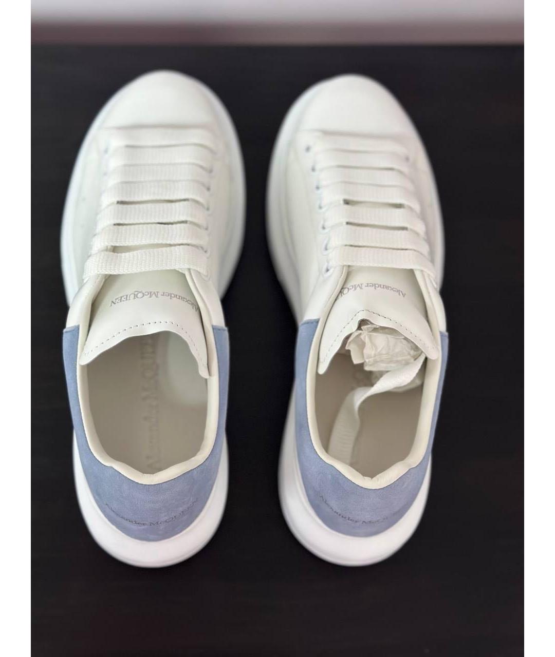 ALEXANDER MCQUEEN Белые кожаные кроссовки, фото 3